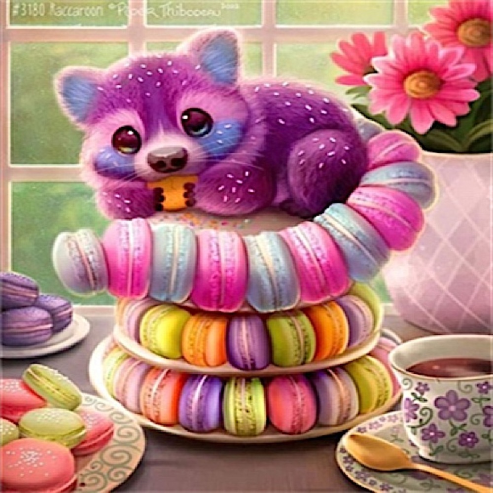 Macaroon Platter DIY 5D Full Round Drill Diamond Painting